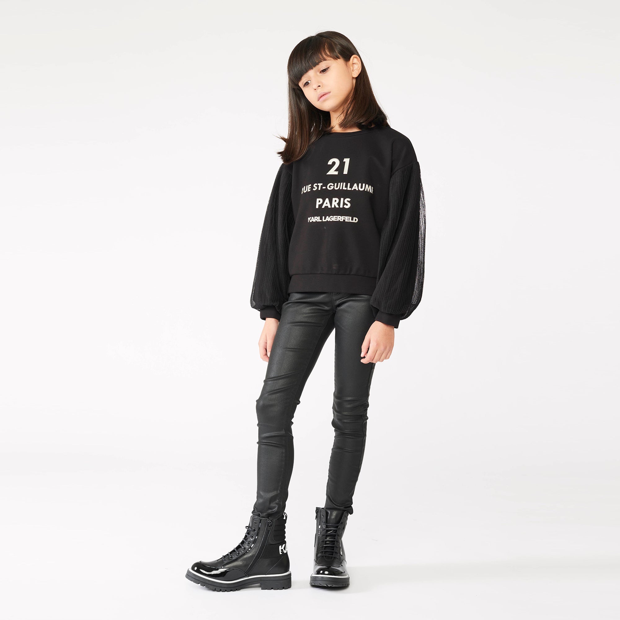 Tシャツ・カットソー KARL LAGERFELD Women Sweater 205W1812999 Black Karl Lagerfeld Black Sweatshirt